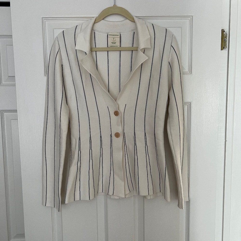Striped Cream Cardigan